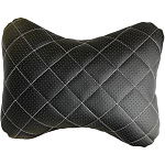 Подушка-косточка черная - ромб строчка белая ,  эко-кожа к-т. 2шт.