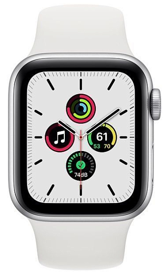 Часы Apple Watch SE, 44 мм, (MYDQ2) Silver, Sport Band (RU)