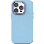 Задняя накладка PULOKA для iPhone 14 Pro Max Classic 301 экокожа (Sierra Blue)