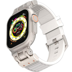 Силиконовый ремешок DEFENDER Loop для Apple Watch 42_44_45_49мм серый