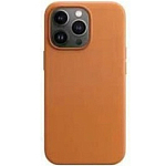 Задняя накладка LEATHER CASE для iPhone 13 PRO №05 Goden Brown (с АНИМАЦИЕЙ)