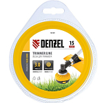 Леска для триммера круглая 3 мм х 15 м,  блистер FLEX CORD// Denzel 96109