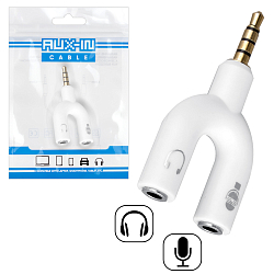 Переходник Jack 3.5 <--< 2*Jack 3.5 наушники и микрофон