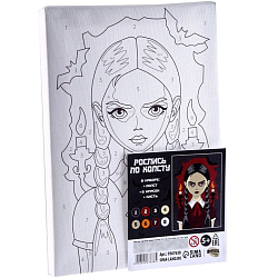 Картина по номерам «Девочка со свечками», 21х15 см