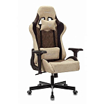 Кресло игровое БЮРОКРАТ VIKING 7 KNIGHT BR FABRIC коричневый текстиль/эко.кожа