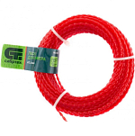 Леска для триммера овальная витая, 2,4 мм х 15 м, Россия// Сибртех 961375