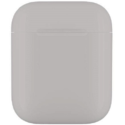 Пластиковый чехол STR Soft-Touch для AirPods пластиковый (серый)