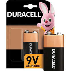 Элемент питания DURACELL 6LR61 (крона) BL-1 PLUS (1/10/6160)