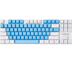 Клавиатура VOROTEX K87S Blue Switch, Синий,белый