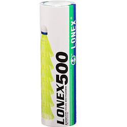 Набор воланов для бадминтона LONEX №500, 4 г, 6 шт., цвет белый