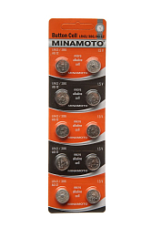 Элемент питания MINAMOTO AG12 (LR43)  BL-10 (10/200/1000)