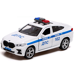 Машина металлическая «BMW X6 полиция», 12 см