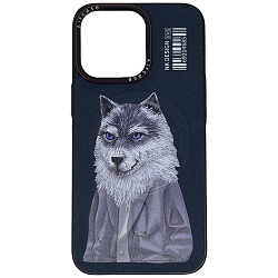 Силиконовый чехол Air Case для iPhone 13 Pro , Magssafe  "Волк на стиле"
