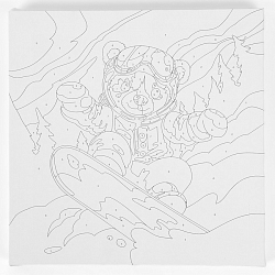 Картина по номерам на холсте «Сноубордист», 20×20 см 10943687