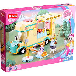 Конструктор SLUBAN Розовая мечта: «Дом на колесах», 314 деталей