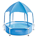 Каркасный бассейн INTEX Canopy Metal Frame 183х38см с навесом, 700л, 28209