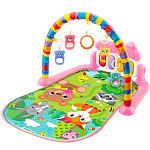 Музыкальный развивающий коврик «Милые зверята», русское озв-е,розовый 6940250