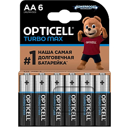 Элемент питания OPTICELL LR06 TURBO MAX BL-6 (6/72)