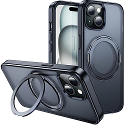 Силиконовый чехол HOCO для iPhone 15, AS1, прозрачный, цвет: чёрный