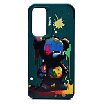Задняя накладка SC335 для Samsung Galaxy A35  (медведь) (dark green) (232906)