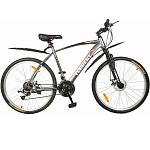 Велосипед TORRENT Urban, Серый матовый (рама сталь 19", внедорожный, 18 скоростей, колеса 26д, дисковые тормоза) (26" / 19")