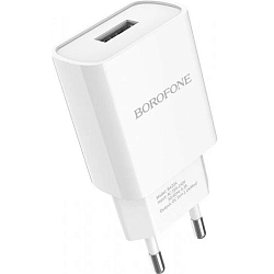 Сетевое ЗУ 1USB 2.4A BOROFONE BA21A, Longjourney, белый