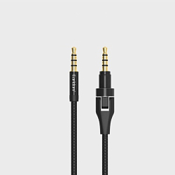 Кабель Jack 3.5 <--> Jack 3.5  1.0м EARLDOM AUX44 сгибающийся 90°, черный
