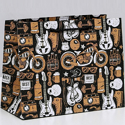 Пакет ламинированный горизонтальный «For the best man», MS 23 × 18 × 10 см