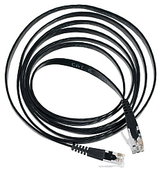 Патч-корд  2.0м PERFEO (P6102) чёрный плоский категория 5е RJ-45