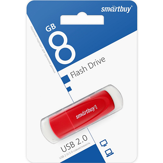 USB  8Gb Smart Buy Scout красный