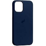 Силиконовый чехол SILICONE CASE для iPhone 12/12 Pro Deep Navy (MagSafe + анимация NFC) c LOGO