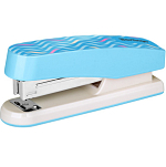 Степлер №24/6, 26/6 Berlingo "Silk Touch", до 20л., пластиковый корпус, голубой H2026