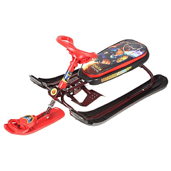 Снегокат «Ника-кросс Робот», СНК, цвет красный/чёрный/бордовый