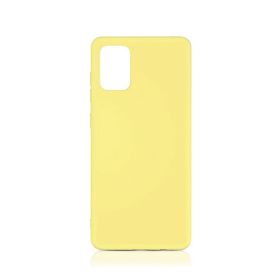 Силиконовый чехол DF для Samsung Galaxy A51 sOriginal-06 (yellow) с микрофиброй