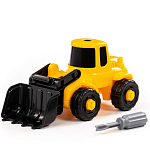 Конструктор-транспорт ПОЛЕСЬЕ "Погрузчик" 20 эл. (жёлто-чёрный)