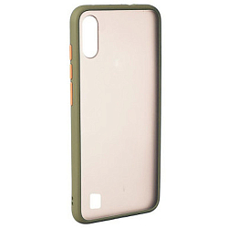 Силиконовый чехол SKIN SHELL для Samsung Galaxy A01/A015 (2019) (Хаки)