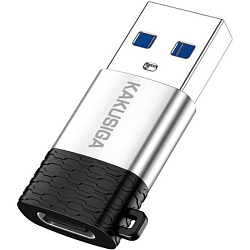 Переходник USB <--< Type-C Kakusiga KSC-1421 черно-серый