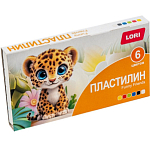 Пластилин LORI FUNNY FRIENDS 6 цв, 15 гр, пенал Плф-006/LR