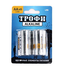 Элемент питания ТРОФИ LR06 BL-6 (1/60/480/19200)