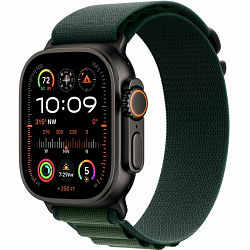 Часы Apple Watch Ultra 2 GPS + Cellular 49mm Black Titanium Case (2024) Dark Green Alpine Loop L