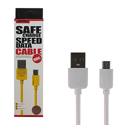 Кабель USB <--> microUSB  1.0м REMAX Light series RC-06m белый