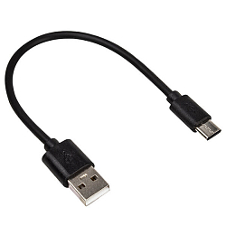 Кабель USB <--> Type-C  0.2м WALRER C055 черный