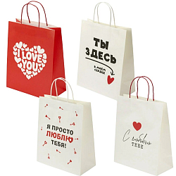 Пакет 26х13х32см (L) "Love Story",МИКС ЗОЛОТАЯ СКАЗКА, 700821