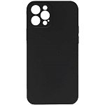 Cиликоновый чехол CTR для iPhone 12 pro тонкий с отверстием под камеру (черный)