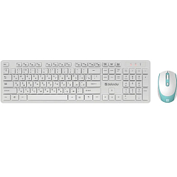Клавиатура+мышь БП DEFENDER AUCKLAND C-987 RU WHITE 45987