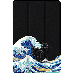 Чехол футляр-книга ZIBELINO для iPad 2025 (A16)/Apple iPad 10 2022 (A3354/A3355/A3356/A2696/A2757/A2777) 10.9" (черный) 8082 ВОЛНЫ ЯПОНИЯ