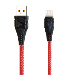 Кабель USB <--> Lightning  1.0м FAISON K-50 Zero, красный