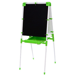 Мольберт детский двусторонний «Доска знаний», регулируется по высоте, цвет салатовый