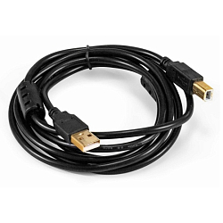 Кабель USB для принтера AM-BM  2.0м EXEGATE EX-CCF-USB2-AMBM-2.0, 2 фильтра