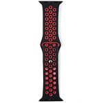 Силиконовый ремешок XO BT08B 42/44/45/49мм (черно красный) двухцветный